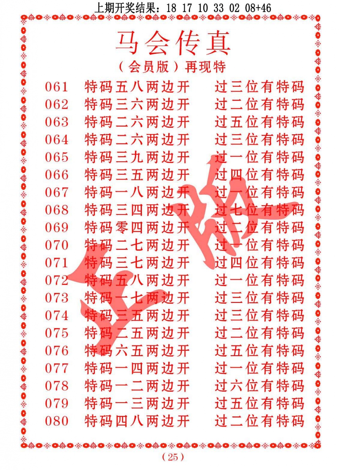079期马会传真[图]
