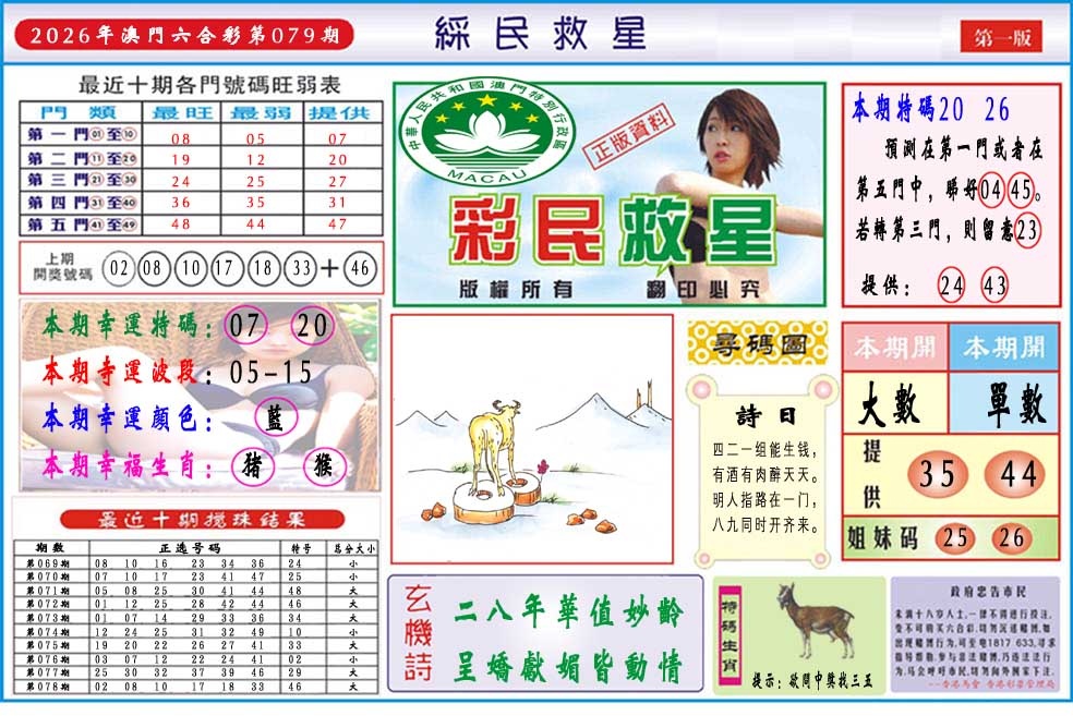 079期彩民救星A[图]